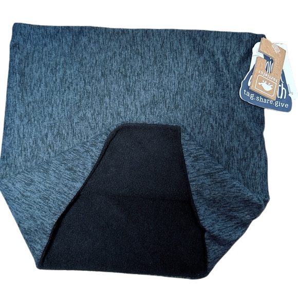 Turtle Fur New Unisex Neck Gaiter Fleece Lined Gray Black - Picture 2 of 4